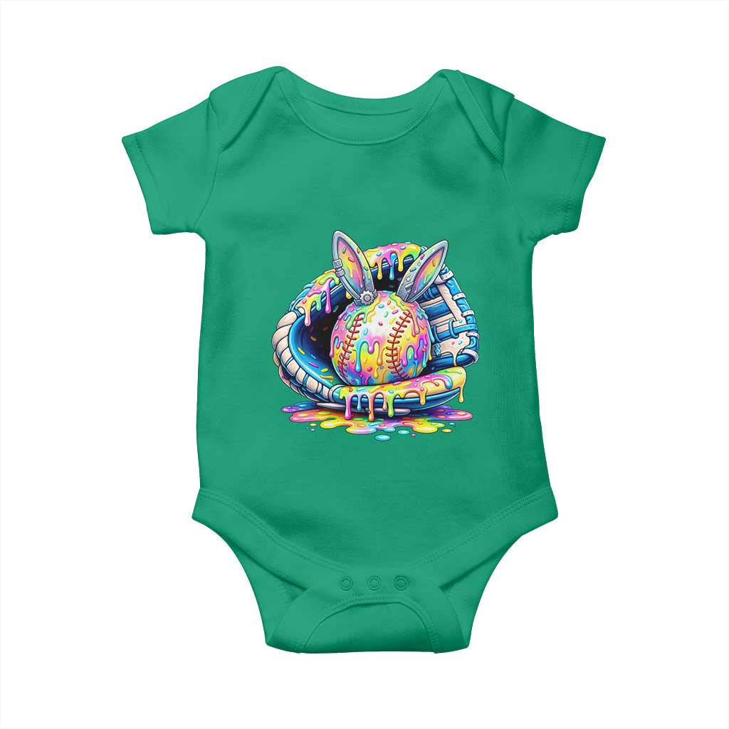 Baseball Easter Baby Onesie Drip Ice Cream Sprinkles Baseball Glove