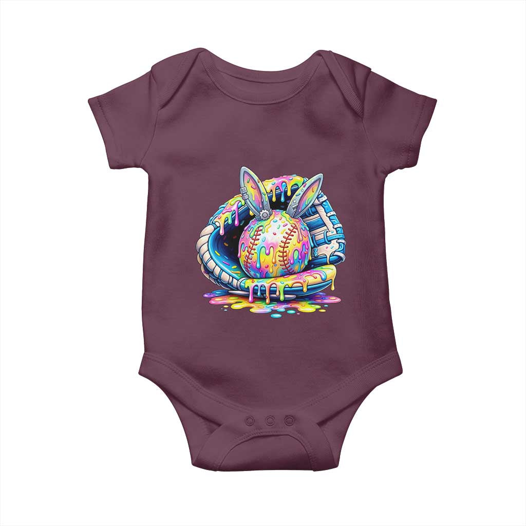 Baseball Easter Baby Onesie Drip Ice Cream Sprinkles Baseball Glove