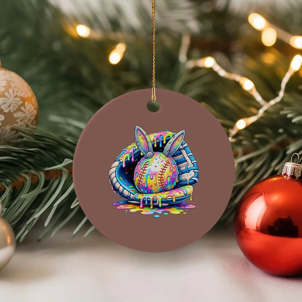 Baseball Easter Ceramic Ornament Drip Ice Cream Sprinkles Baseball Glove
