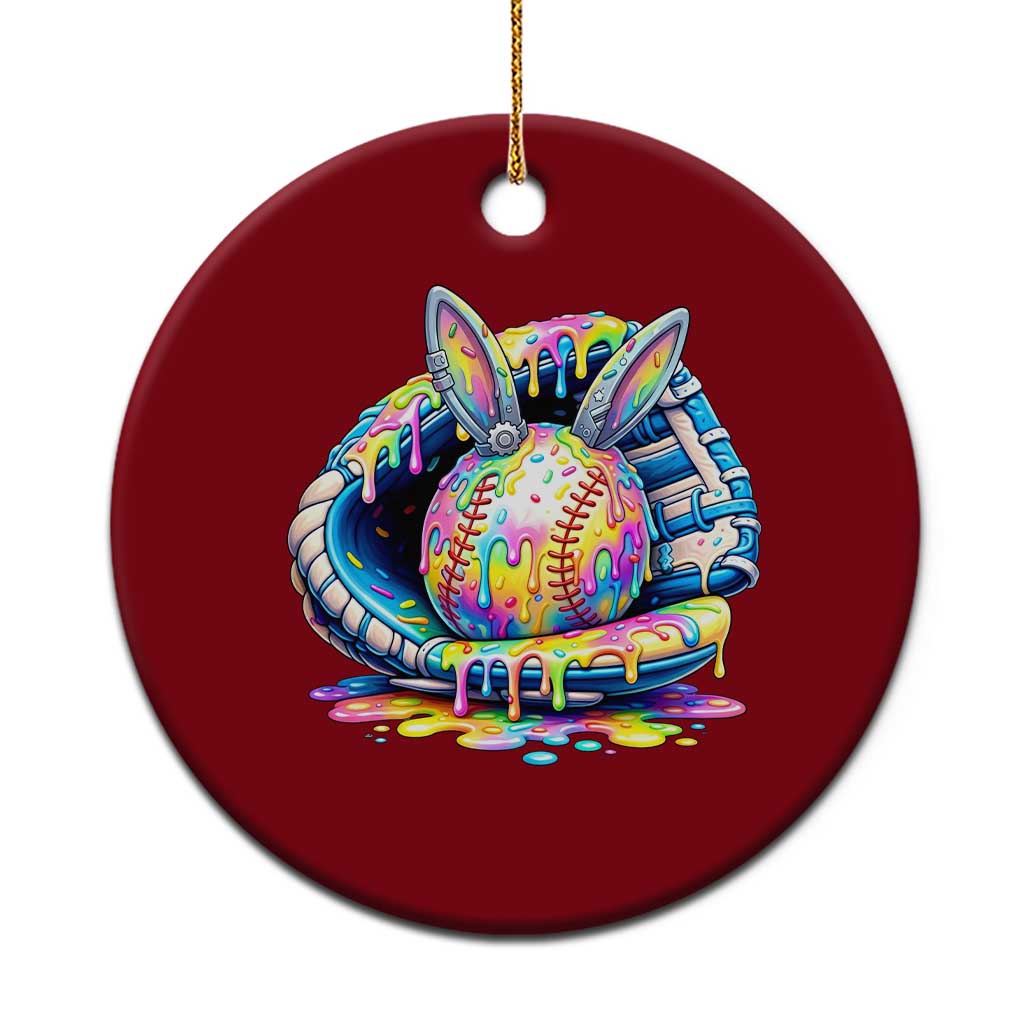 Baseball Easter Ceramic Ornament Drip Ice Cream Sprinkles Baseball Glove