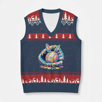 Baseball Easter V-Neck Knit Sweater Vest Drip Ice Cream Sprinkles Baseball Glove