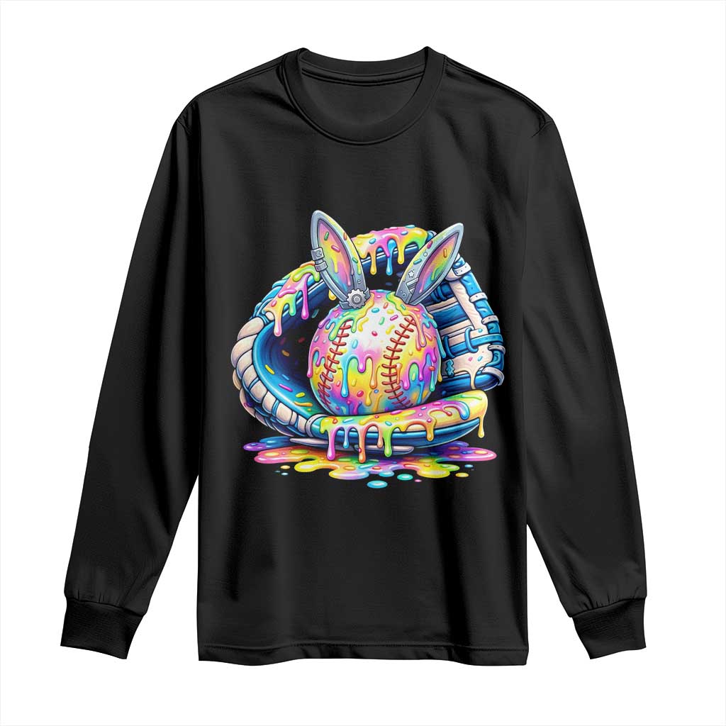 Baseball Easter Long Sleeve Shirt Drip Ice Cream Sprinkles Baseball Glove