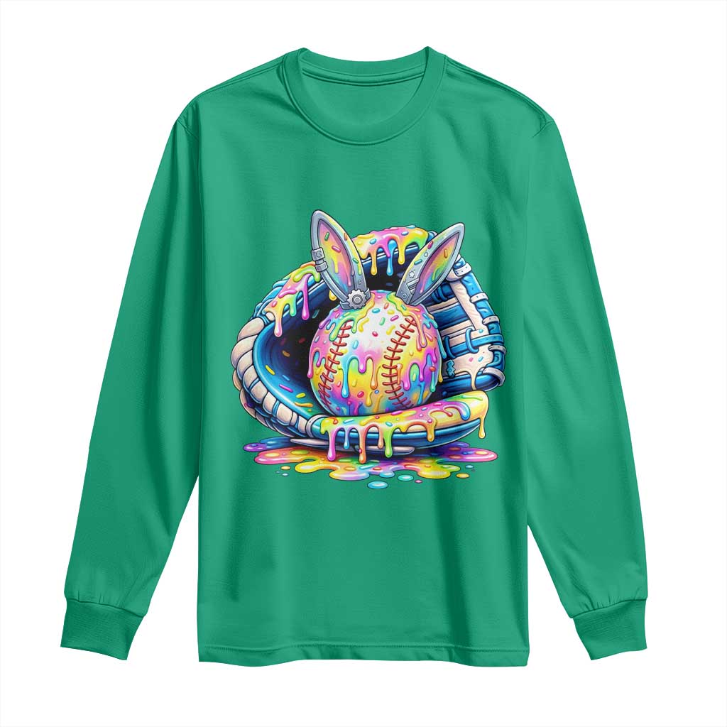 Baseball Easter Long Sleeve Shirt Drip Ice Cream Sprinkles Baseball Glove