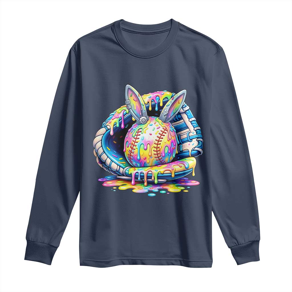 Baseball Easter Long Sleeve Shirt Drip Ice Cream Sprinkles Baseball Glove