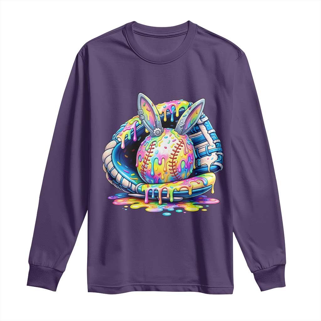 Baseball Easter Long Sleeve Shirt Drip Ice Cream Sprinkles Baseball Glove