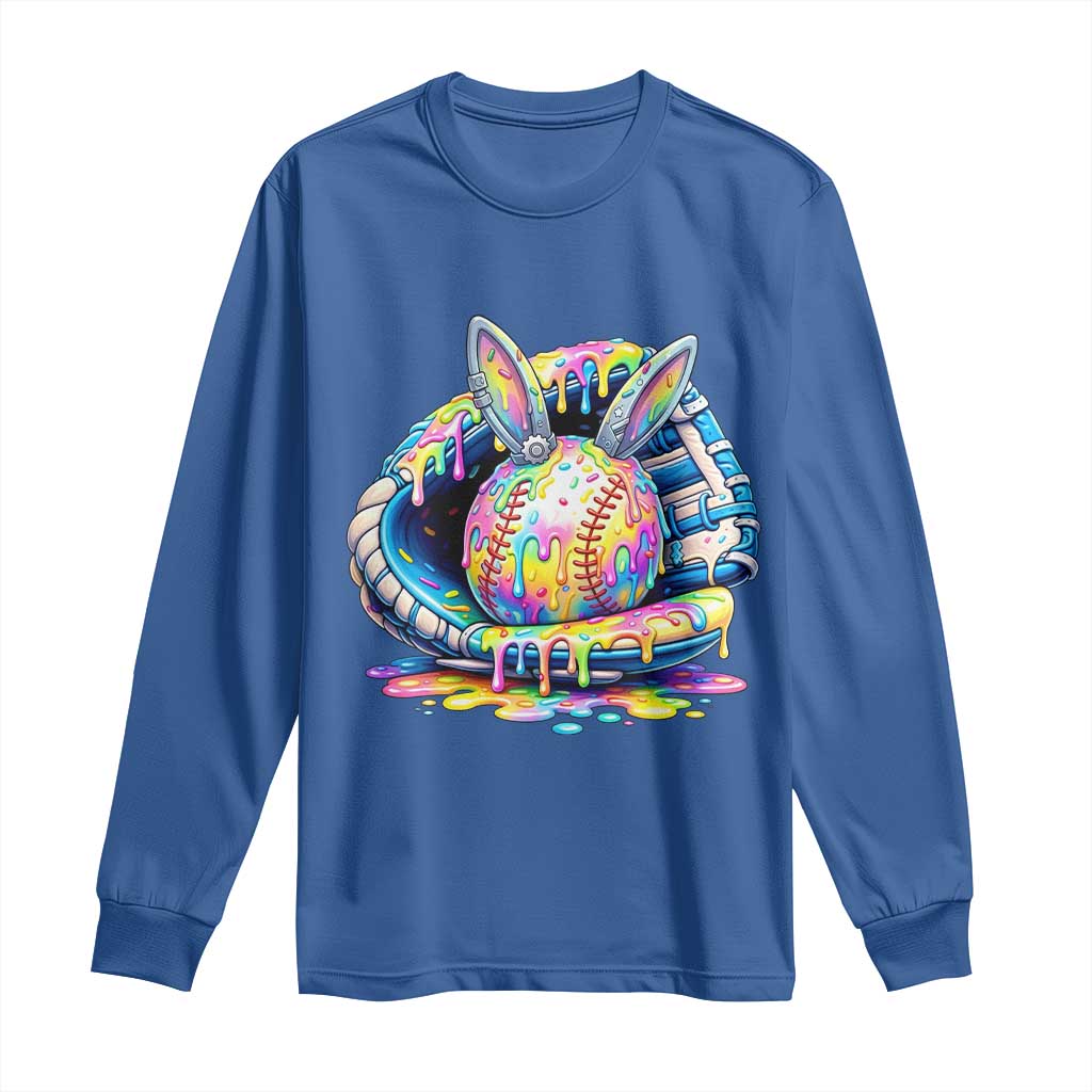 Baseball Easter Long Sleeve Shirt Drip Ice Cream Sprinkles Baseball Glove