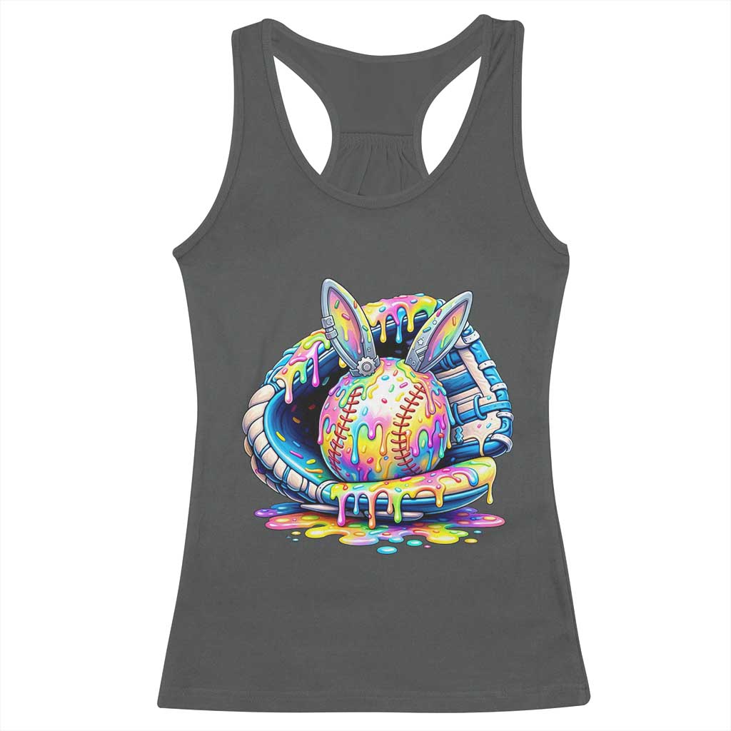 Baseball Easter Racerback Tank Top Drip Ice Cream Sprinkles Baseball Glove