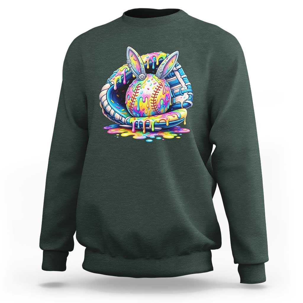 Baseball Easter Sweatshirt Drip Ice Cream Sprinkles Baseball Glove