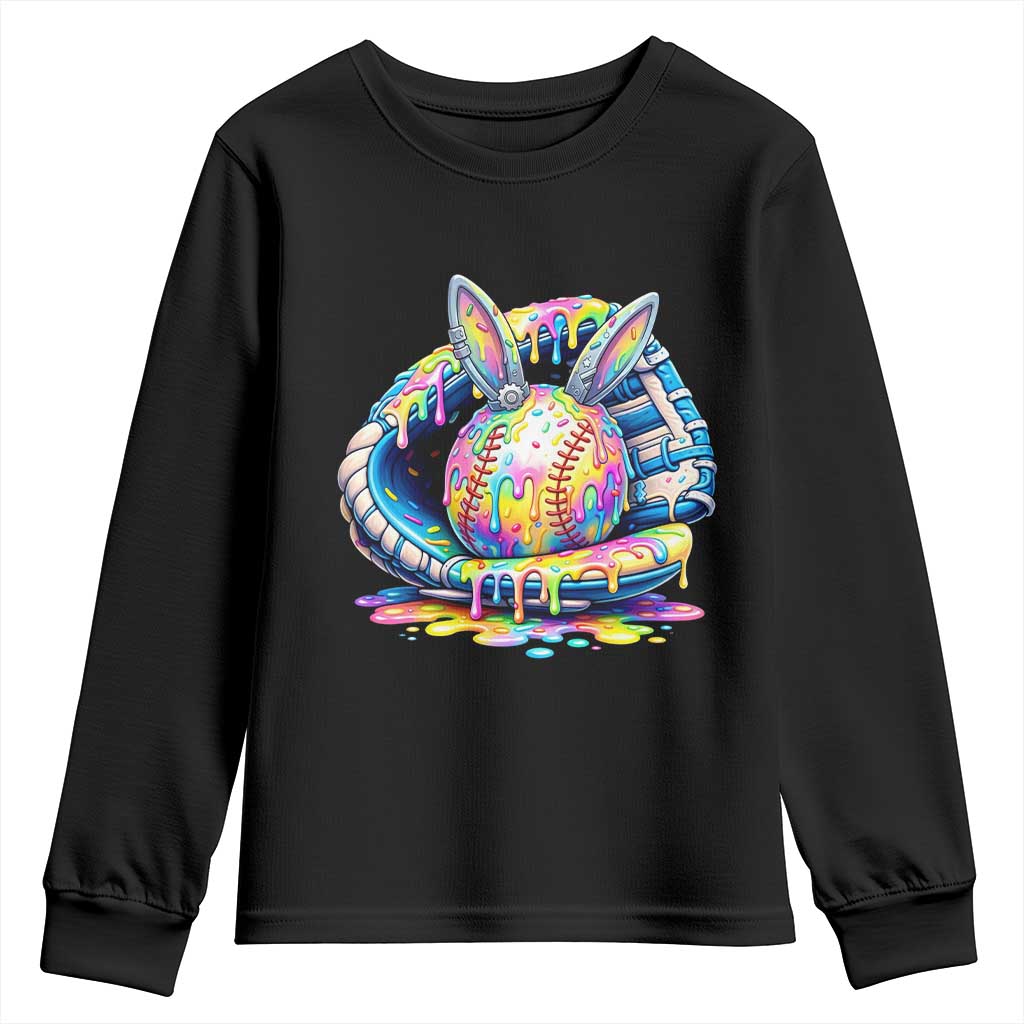 Baseball Easter Youth Sweatshirt Drip Ice Cream Sprinkles Baseball Glove