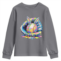 Baseball Easter Youth Sweatshirt Drip Ice Cream Sprinkles Baseball Glove