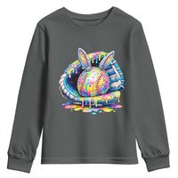Baseball Easter Youth Sweatshirt Drip Ice Cream Sprinkles Baseball Glove