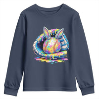 Baseball Easter Youth Sweatshirt Drip Ice Cream Sprinkles Baseball Glove
