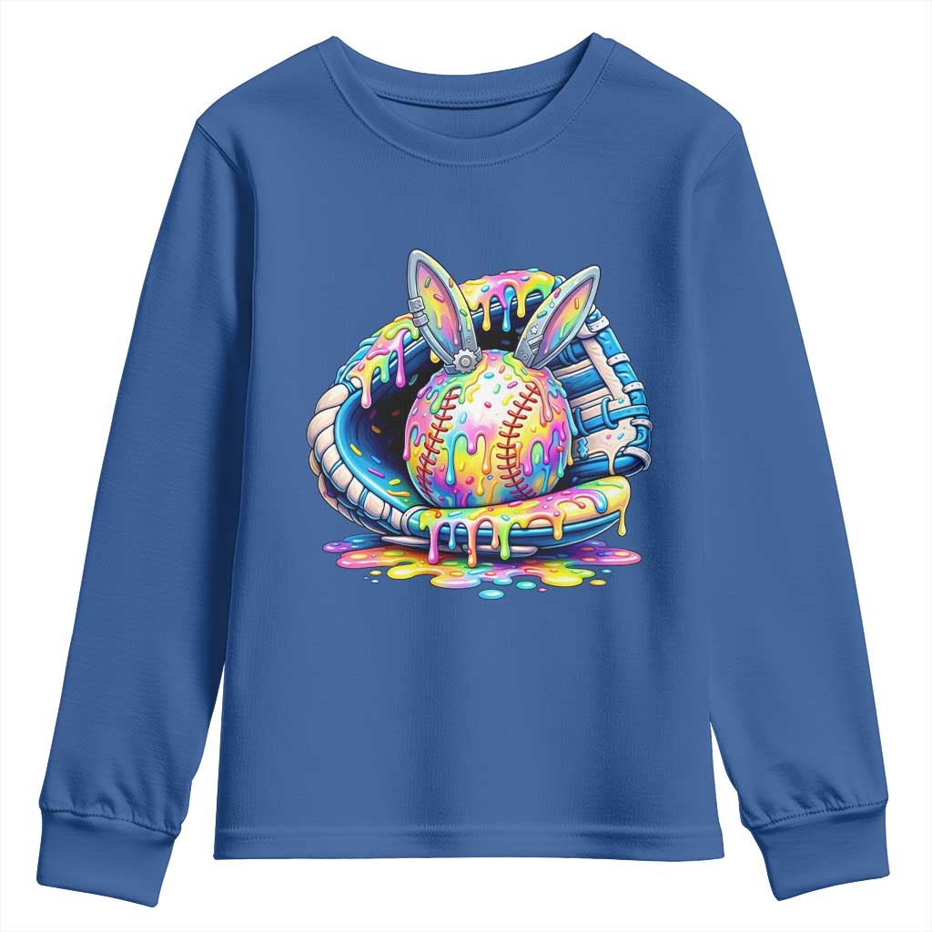 Baseball Easter Youth Sweatshirt Drip Ice Cream Sprinkles Baseball Glove