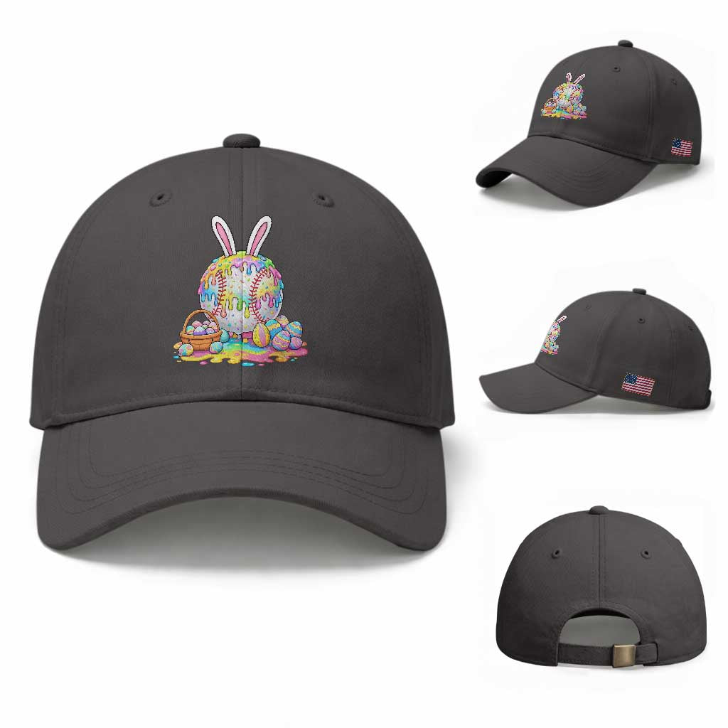 Baseball Easter Drip Ice Cream Sprinkles Egg Gift Baseball Cap