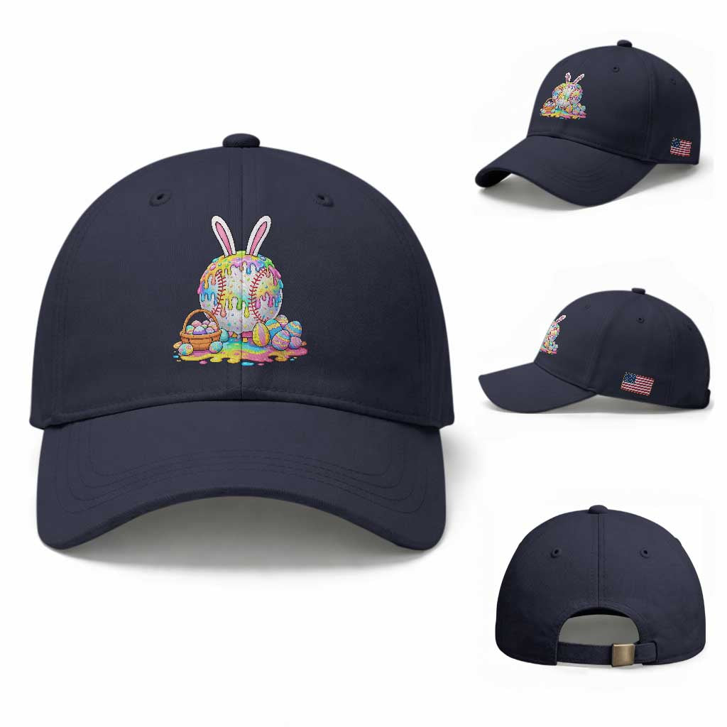 Baseball Easter Drip Ice Cream Sprinkles Egg Gift Baseball Cap