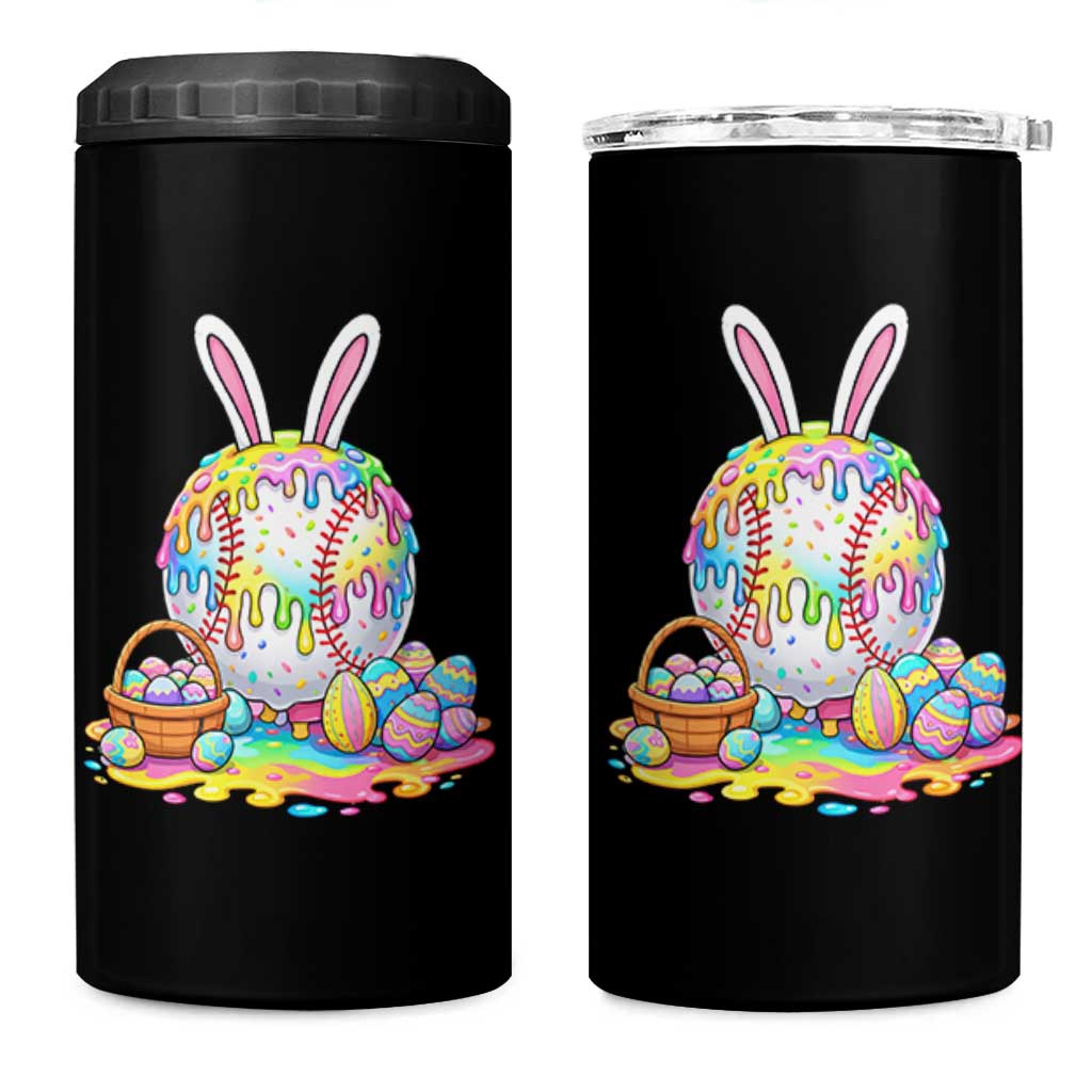 Baseball Easter Drip Ice Cream Sprinkles Egg Gift 4 in 1 Can Cooler Tumbler