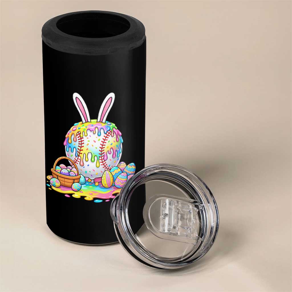 Baseball Easter Drip Ice Cream Sprinkles Egg Gift 4 in 1 Can Cooler Tumbler