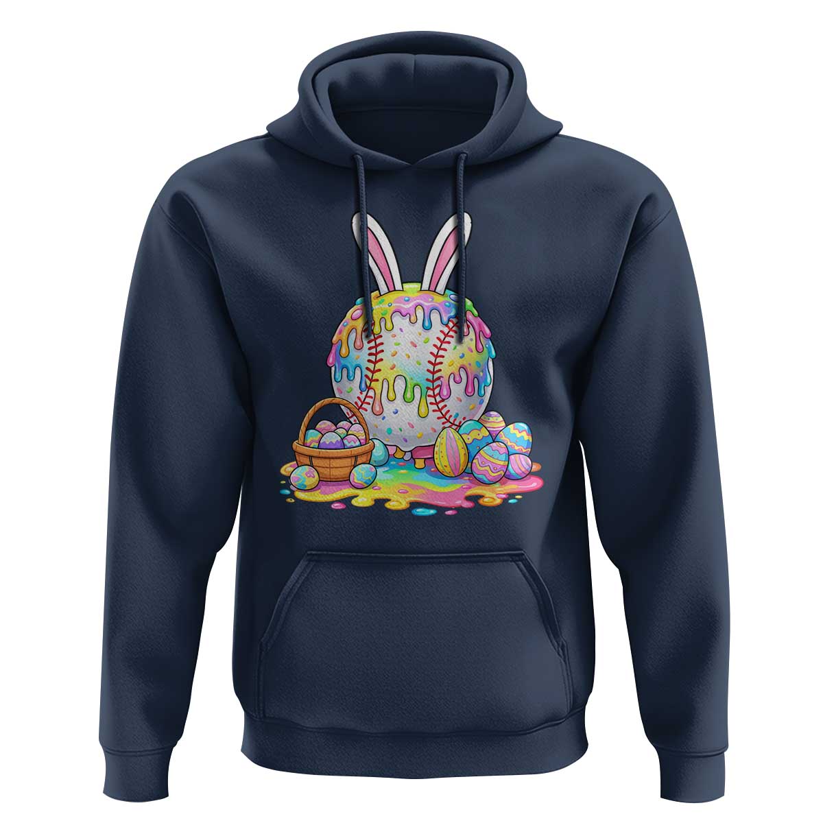 Baseball Easter Drip Ice Cream Sprinkles Egg Gift Hoodie
