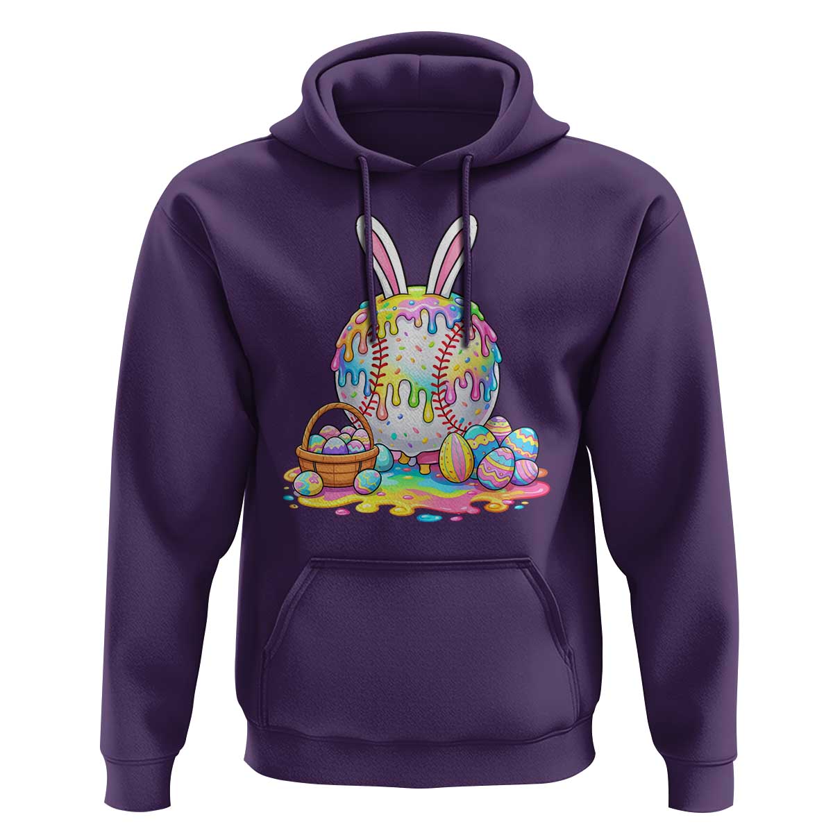 Baseball Easter Drip Ice Cream Sprinkles Egg Gift Hoodie