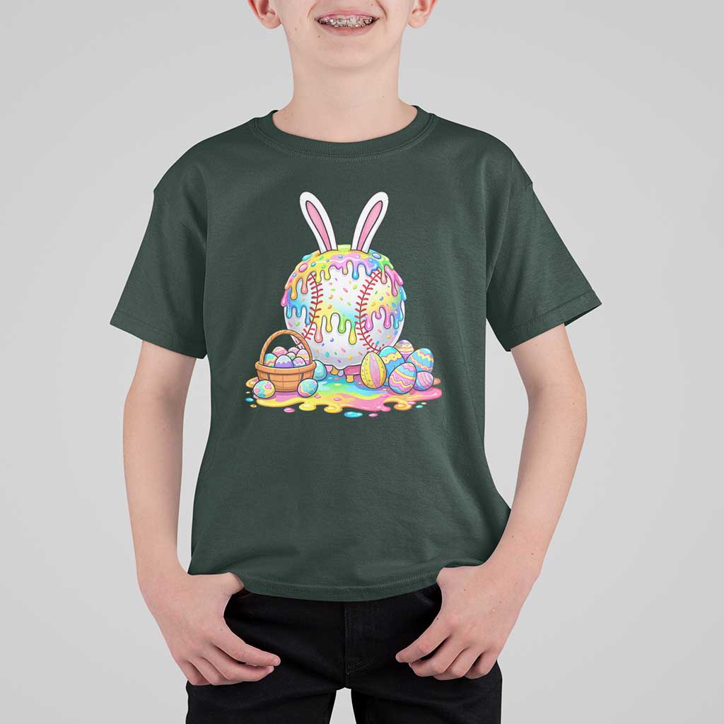 Baseball Easter Drip Ice Cream Sprinkles Egg Gift T Shirt For Kid