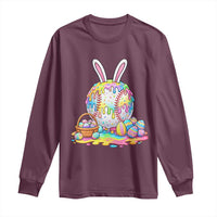 Baseball Easter Drip Ice Cream Sprinkles Egg Gift Long Sleeve Shirt