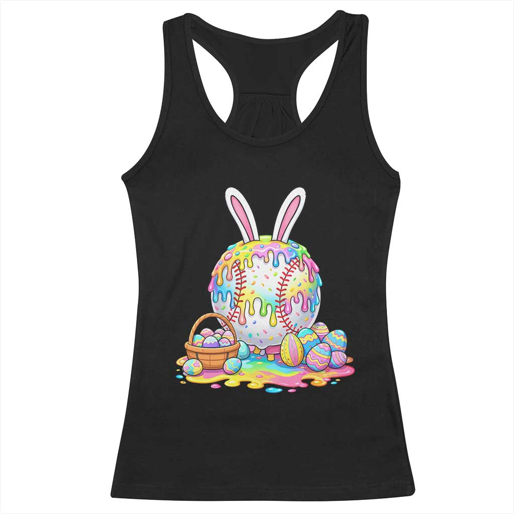 Baseball Easter Drip Ice Cream Sprinkles Egg Gift Racerback Tank Top