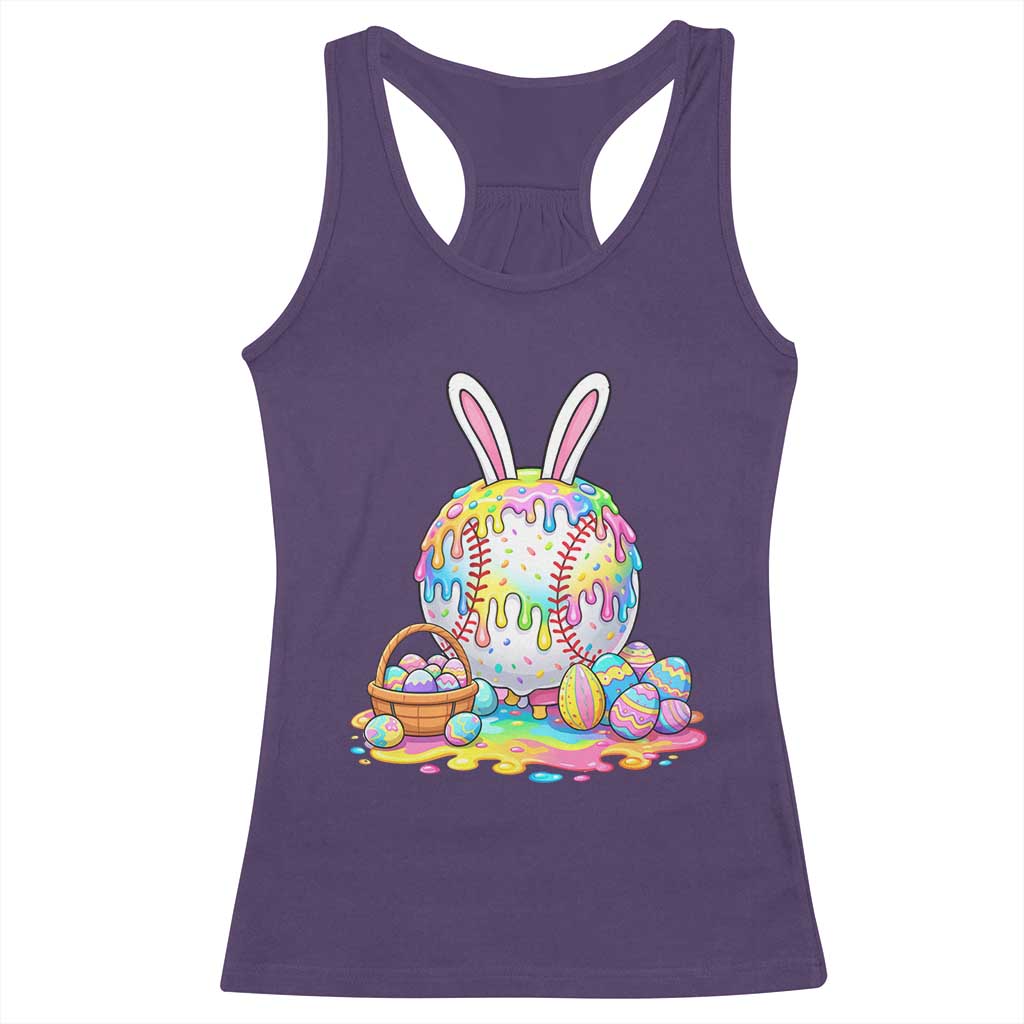 Baseball Easter Drip Ice Cream Sprinkles Egg Gift Racerback Tank Top