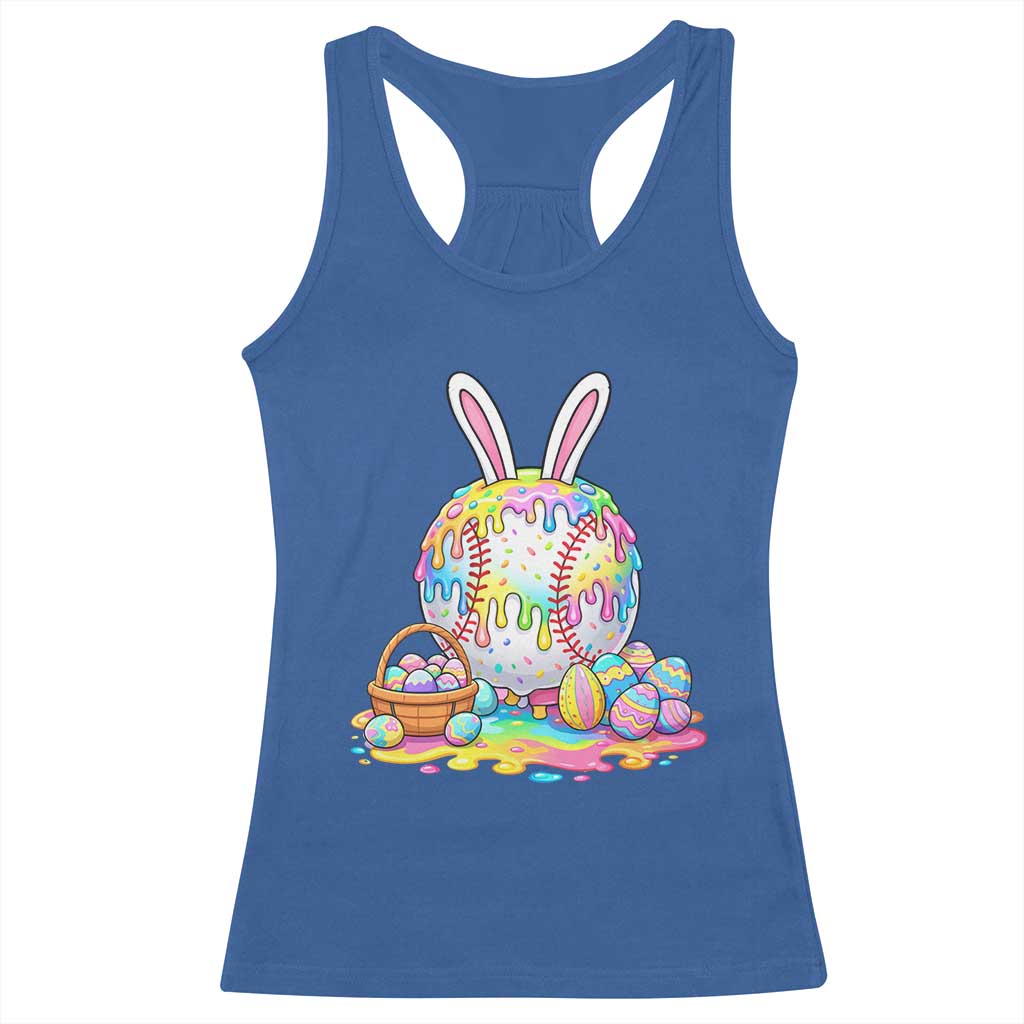 Baseball Easter Drip Ice Cream Sprinkles Egg Gift Racerback Tank Top
