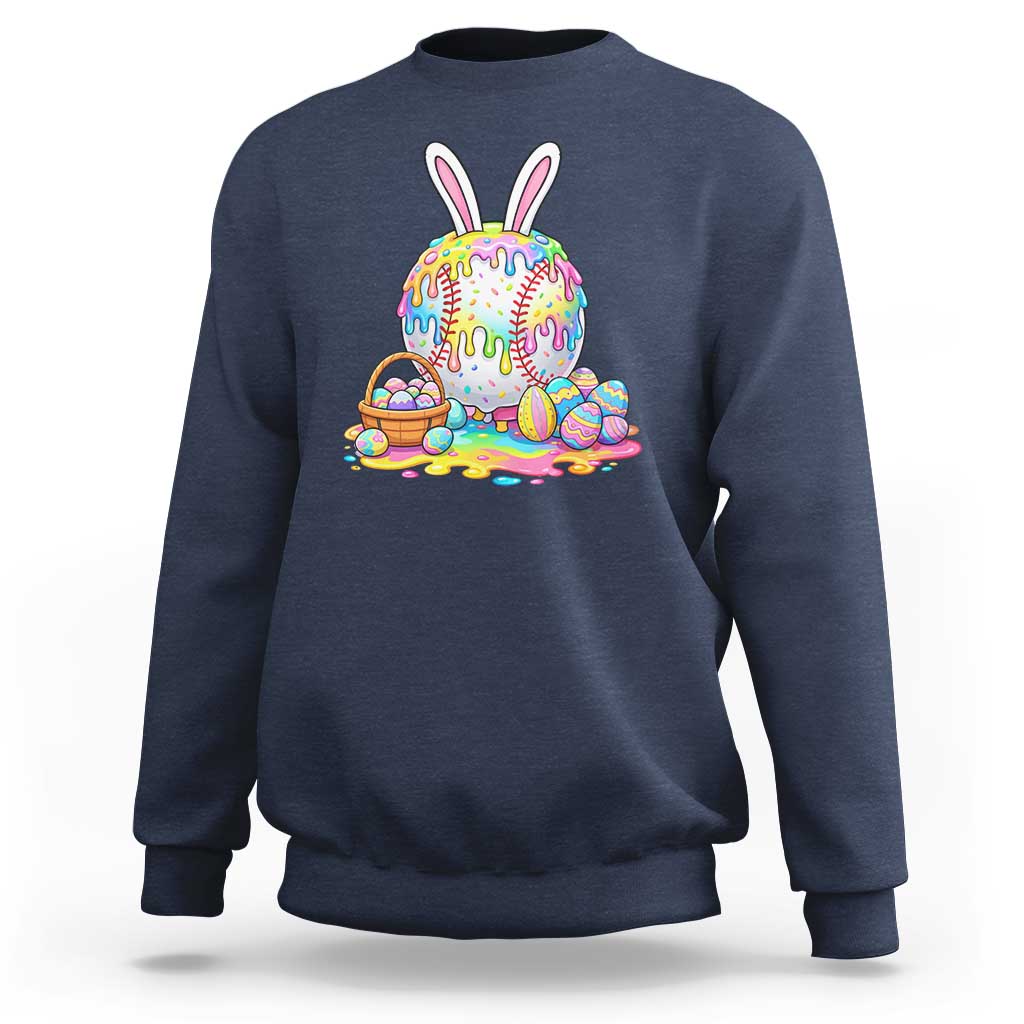 Baseball Easter Drip Ice Cream Sprinkles Egg Gift Sweatshirt
