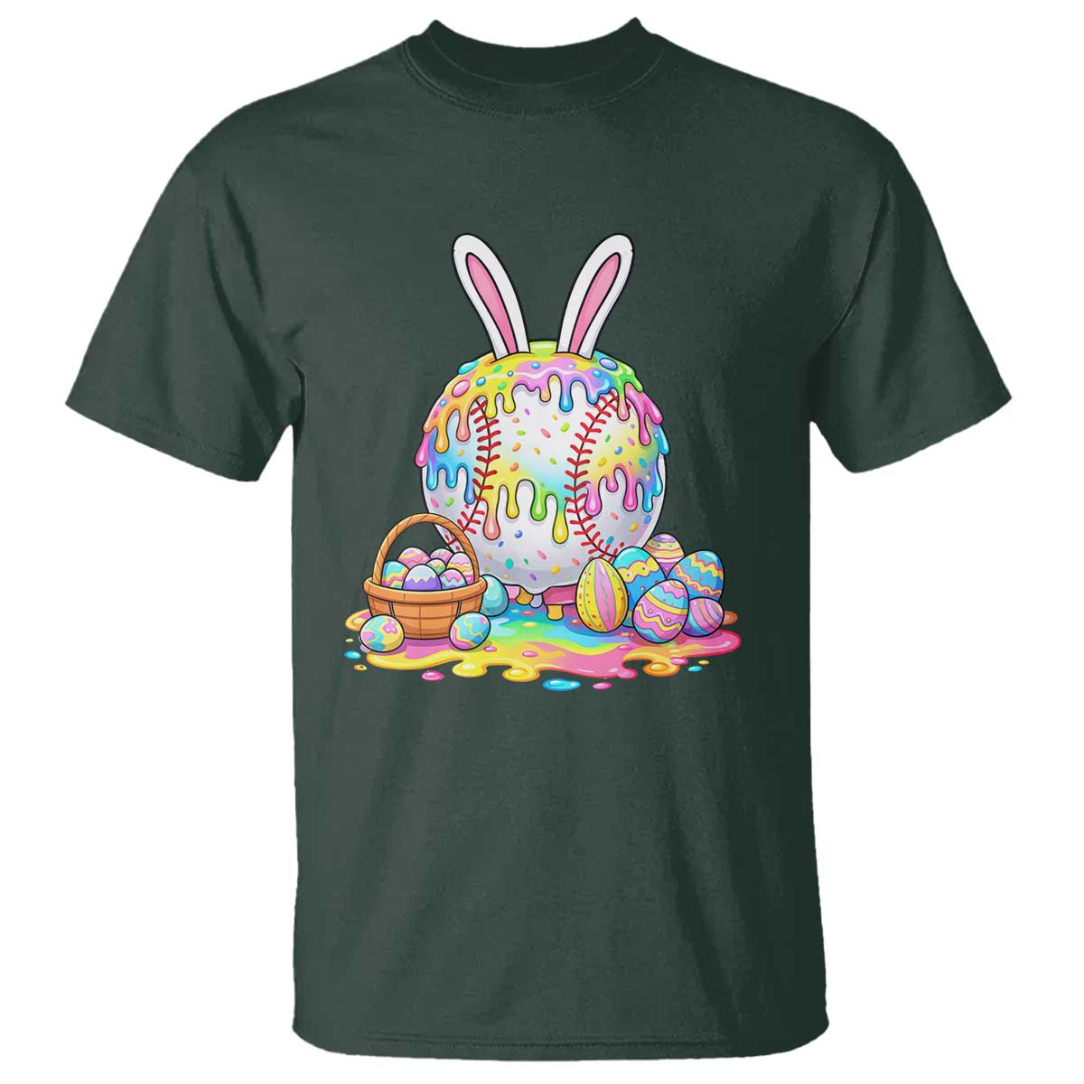 Baseball Easter Drip Ice Cream Sprinkles Egg Gift T Shirt