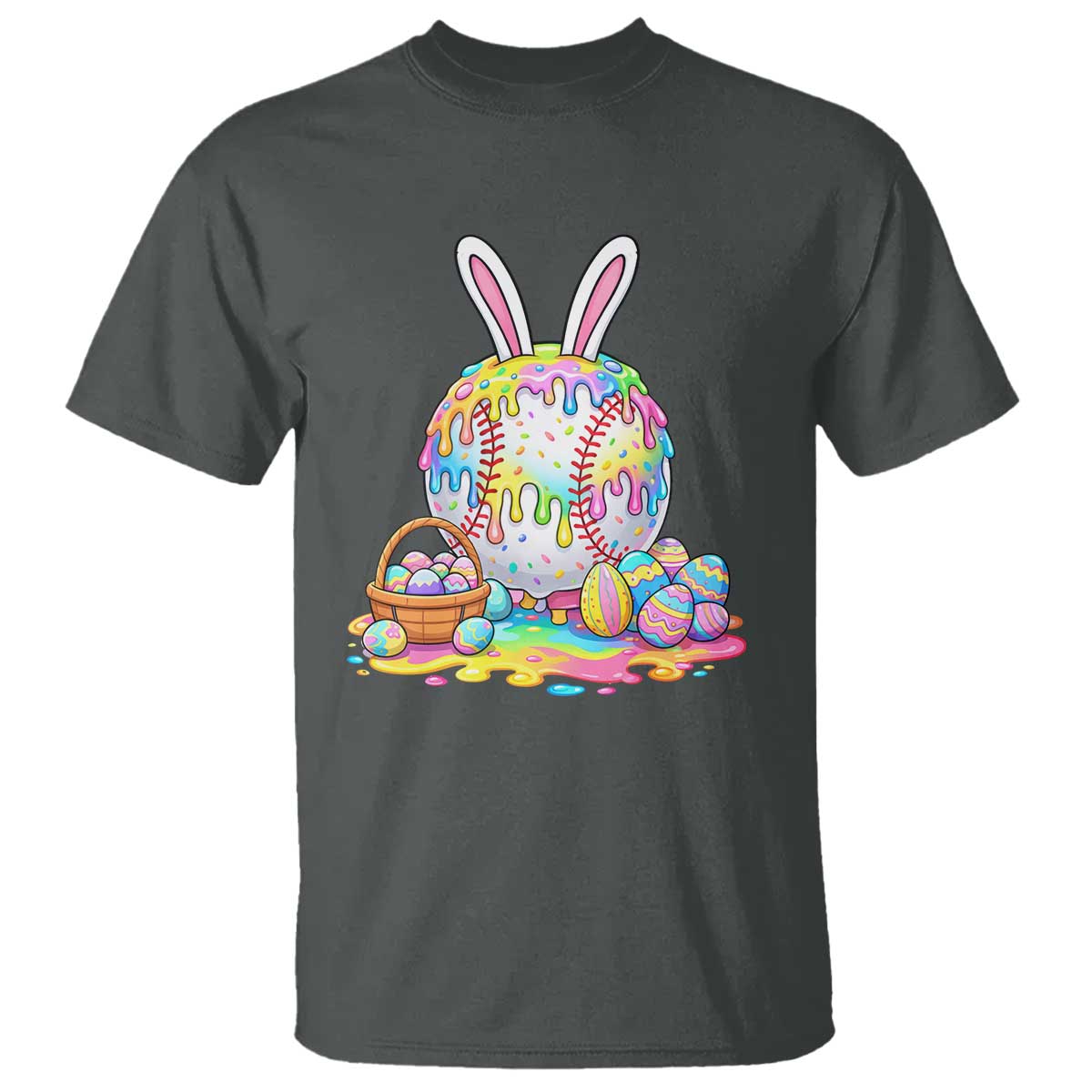 Baseball Easter Drip Ice Cream Sprinkles Egg Gift T Shirt