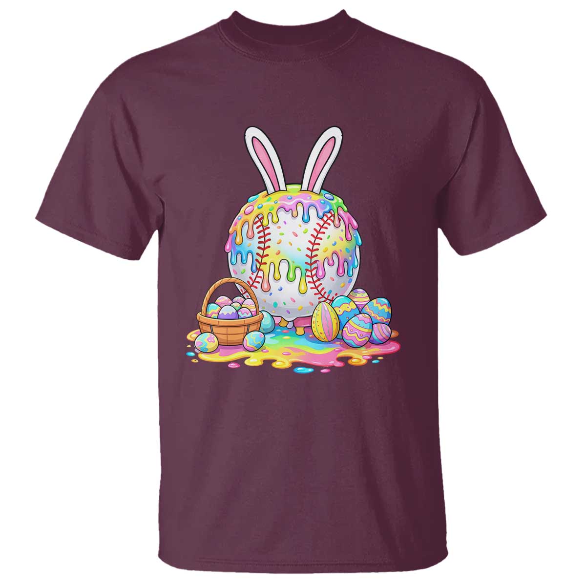 Baseball Easter Drip Ice Cream Sprinkles Egg Gift T Shirt