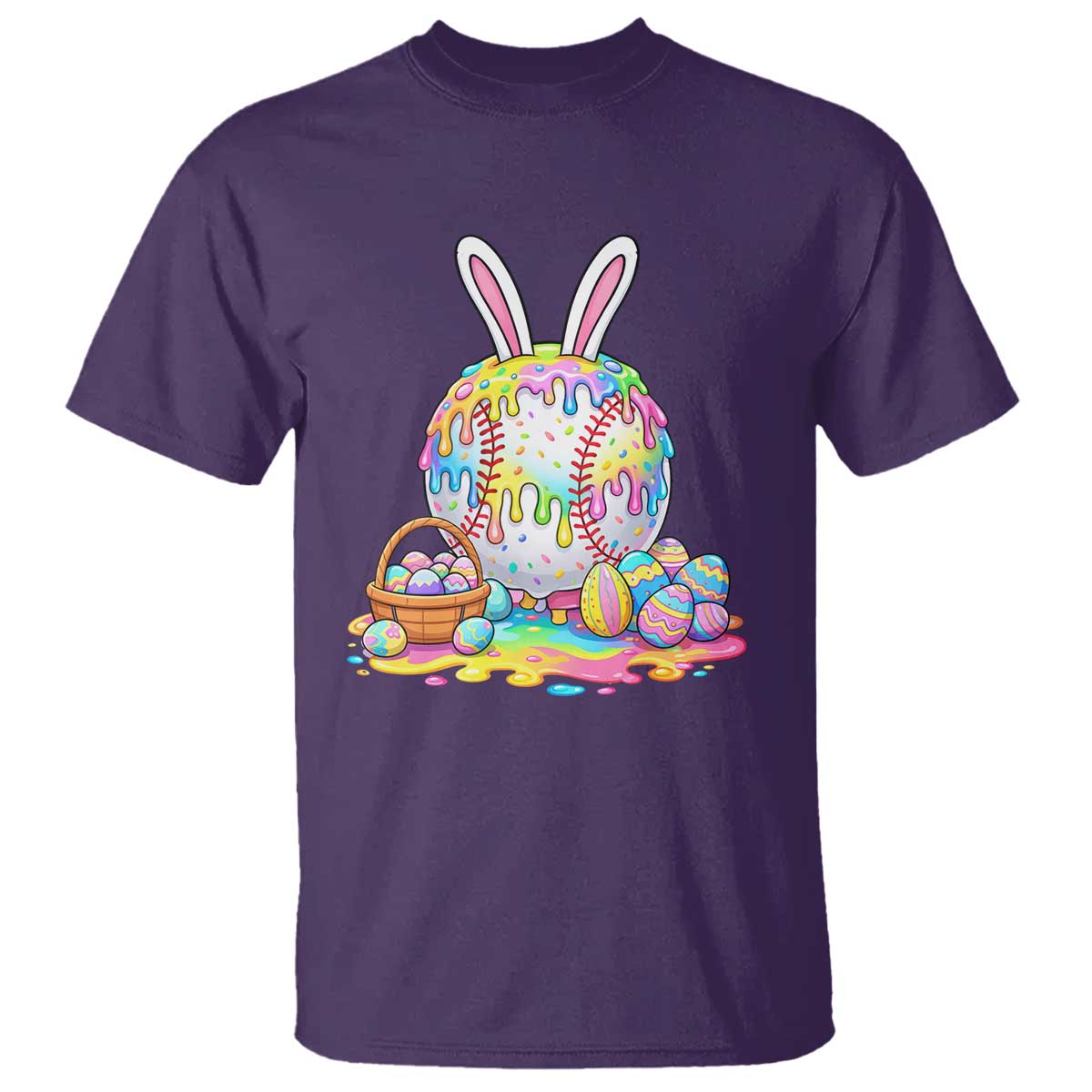 Baseball Easter Drip Ice Cream Sprinkles Egg Gift T Shirt