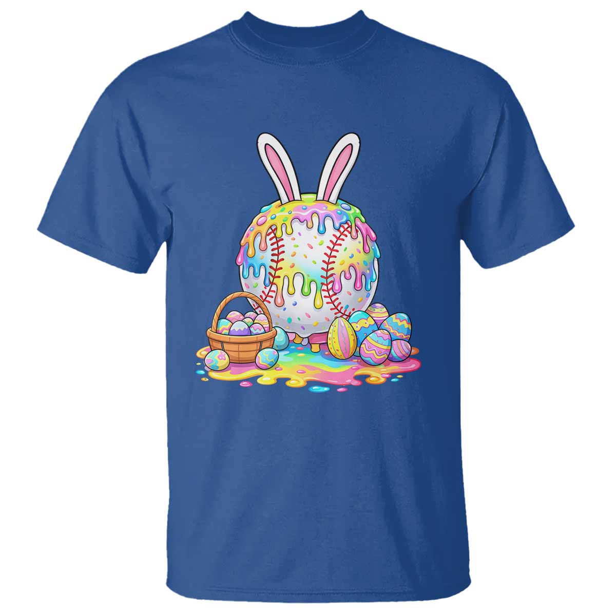 Baseball Easter Drip Ice Cream Sprinkles Egg Gift T Shirt