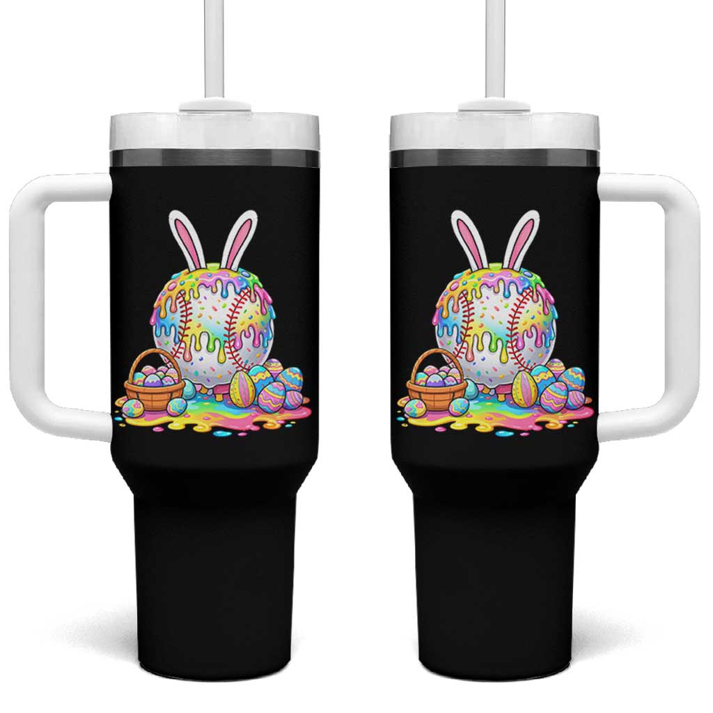 Baseball Easter Drip Ice Cream Sprinkles Egg Gift Tumbler With Handle