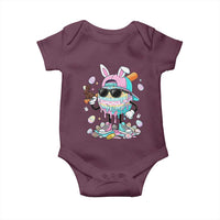 Funny Baseball Easter Baby Onesie Drip Ice Cream Bunny Easter