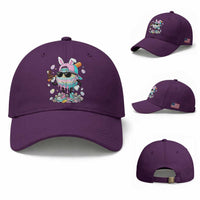 Funny Baseball Easter Baseball Cap Drip Ice Cream Bunny Easter