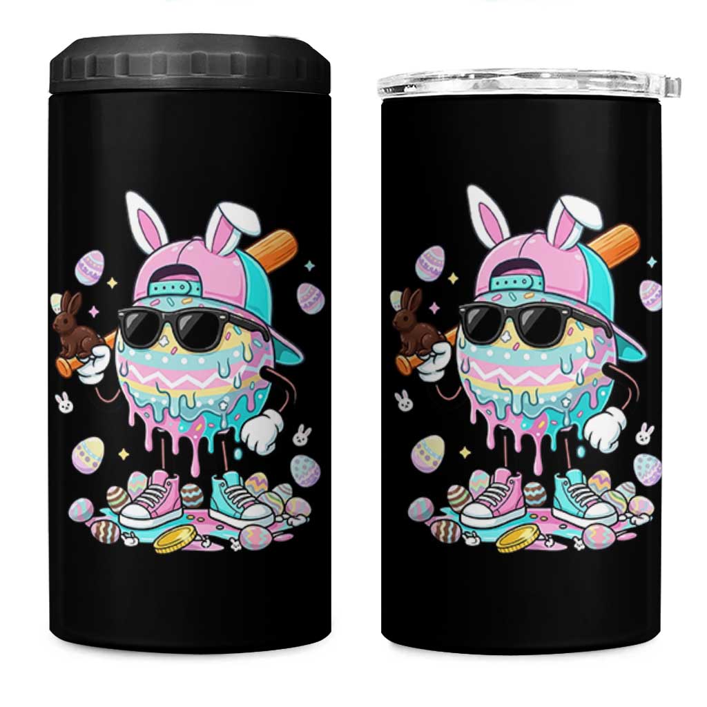 Funny Baseball Easter 4 in 1 Can Cooler Tumbler Drip Ice Cream Bunny Easter