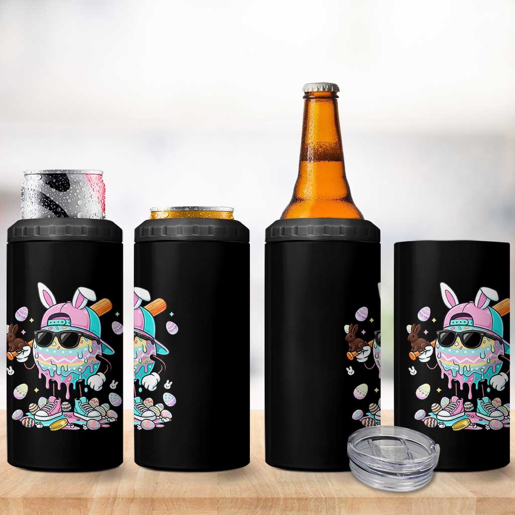 Funny Baseball Easter 4 in 1 Can Cooler Tumbler Drip Ice Cream Bunny Easter
