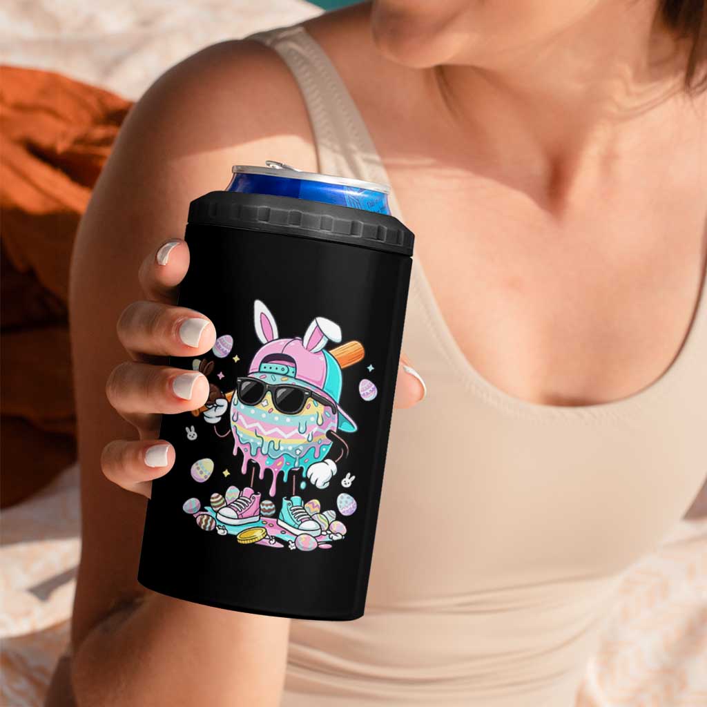 Funny Baseball Easter 4 in 1 Can Cooler Tumbler Drip Ice Cream Bunny Easter