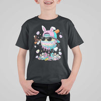 Funny Baseball Easter T Shirt For Kid Drip Ice Cream Bunny Easter