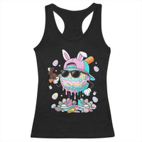 Funny Baseball Easter Racerback Tank Top Drip Ice Cream Bunny Easter