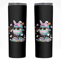 Funny Baseball Easter Skinny Tumbler Drip Ice Cream Bunny Easter