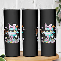 Funny Baseball Easter Skinny Tumbler Drip Ice Cream Bunny Easter