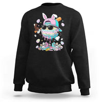 Funny Baseball Easter Sweatshirt Drip Ice Cream Bunny Easter