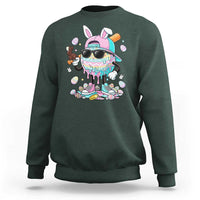 Funny Baseball Easter Sweatshirt Drip Ice Cream Bunny Easter