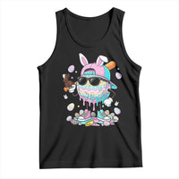 Funny Baseball Easter Tank Top Drip Ice Cream Bunny Easter