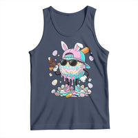 Funny Baseball Easter Tank Top Drip Ice Cream Bunny Easter