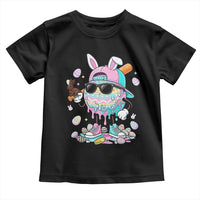 Funny Baseball Easter Toddler T Shirt Drip Ice Cream Bunny Easter