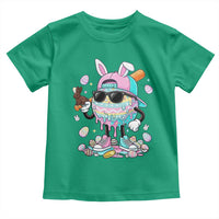Funny Baseball Easter Toddler T Shirt Drip Ice Cream Bunny Easter